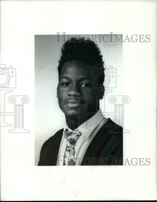 1990 Press Photo Players of the week, Levert Paige, Cleve. Cen. Cath, Football- Historic Images