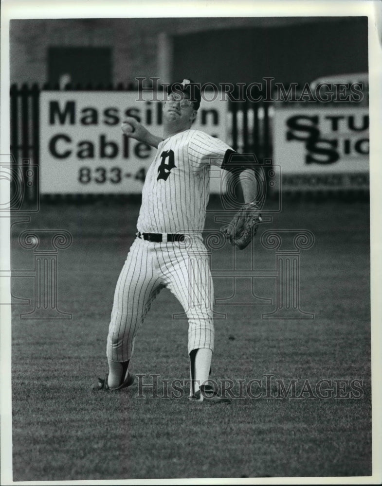 1990 Press Photo Massillon Perry High Sch. baseball-outfielder Steve Weinstein- Historic Images