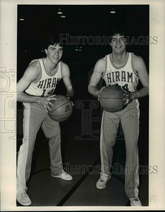 Press Photo Rod Swartz and Rusty Swartz, Hiram College - cvb41469- Historic Images