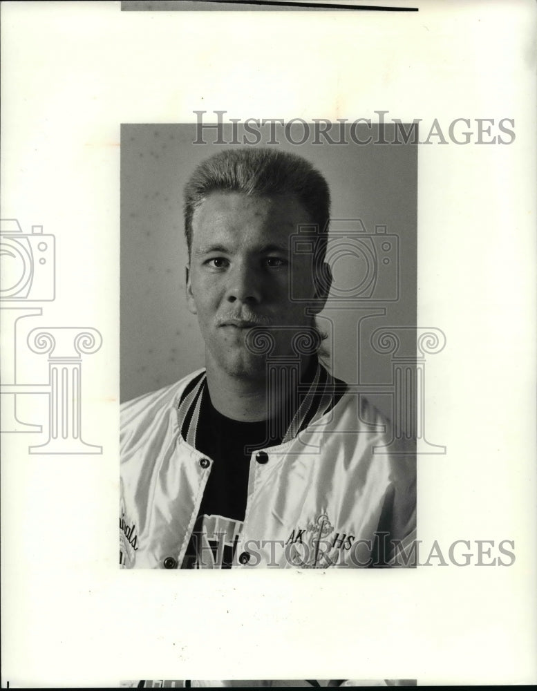 1990 Press Photo Eric Zimmerman, Admiral King, Football - cvb41564- Historic Images