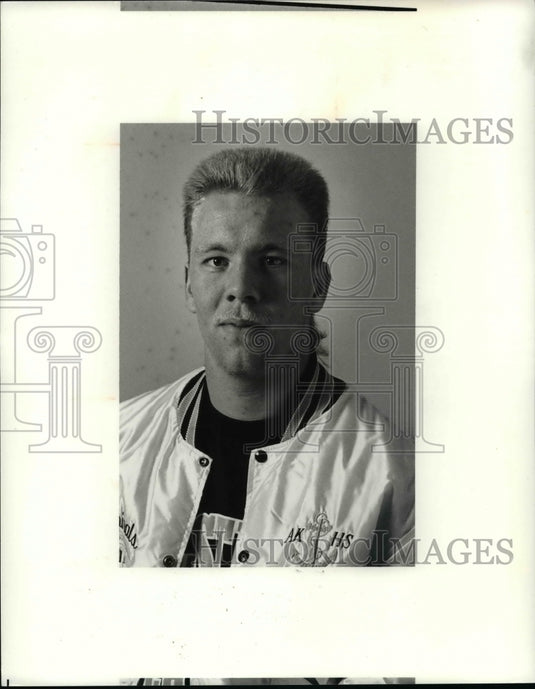 1990 Press Photo Eric Zimmerman, Admiral King, Football - cvb41564- Historic Images