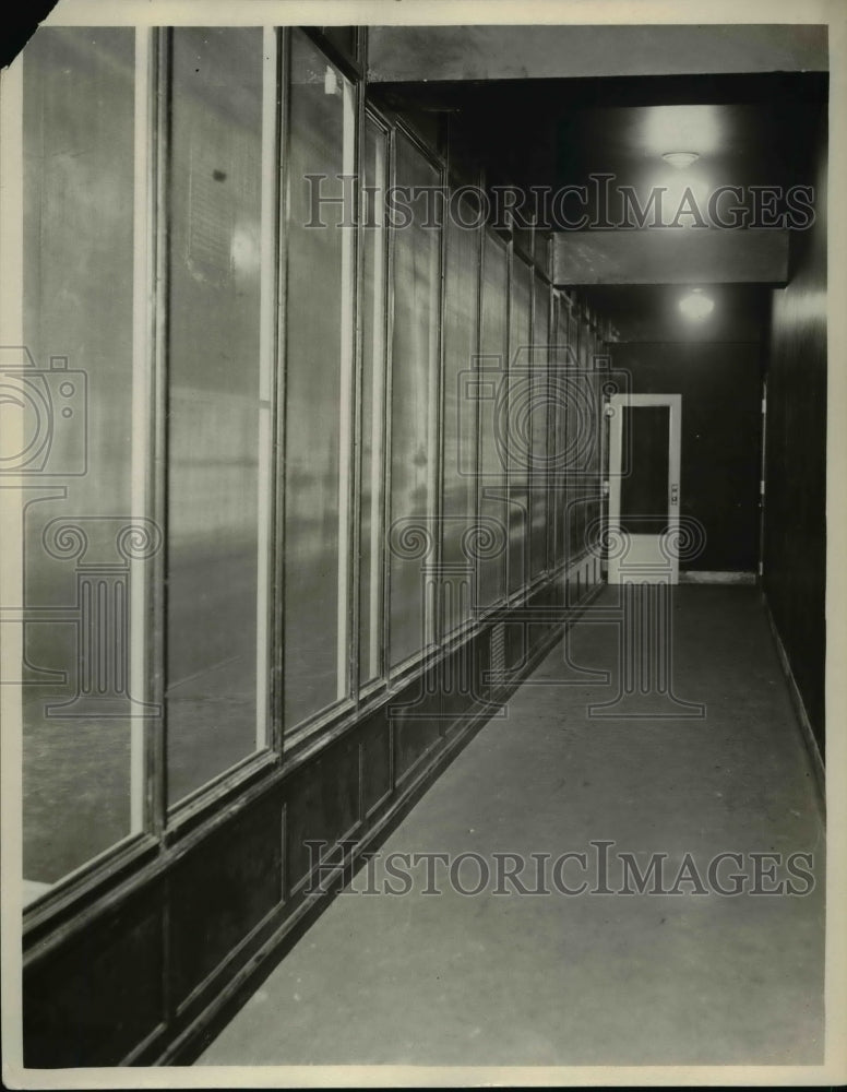 1927 Press Photo Central Police Station, screening room- Historic Images