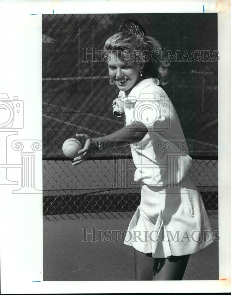 1988 Press Photo Rocky River Tennis player-Annie Brown - cvb41762- Historic Images