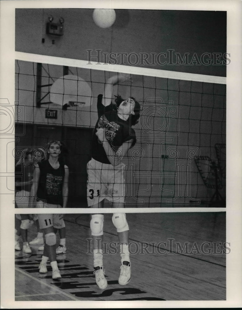 1990 Press Photo Melissa Kryz, Strongsville Volleyball - cvb41799- Historic Images