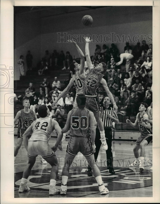 1990 Press Photo Brian Crase (40) of Vermillion & Gary Richardson (42) of Edison- Historic Images