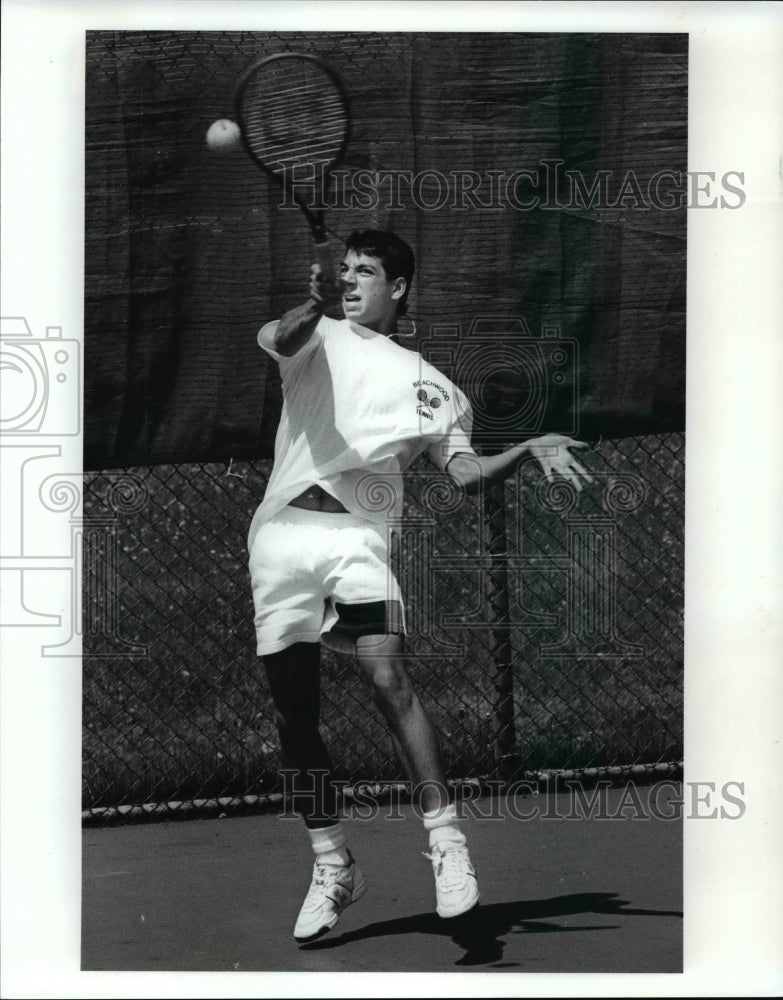1989 Press Photo Doug Bloom at the East Suburban Conference Tennis Finals- Historic Images