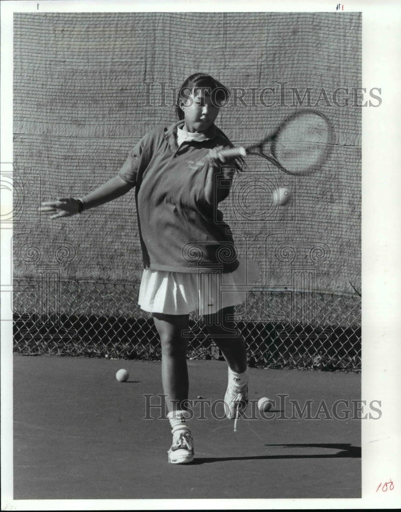 1989 Press Photo Anita Shin, Tennis Player - cvb41855- Historic Images