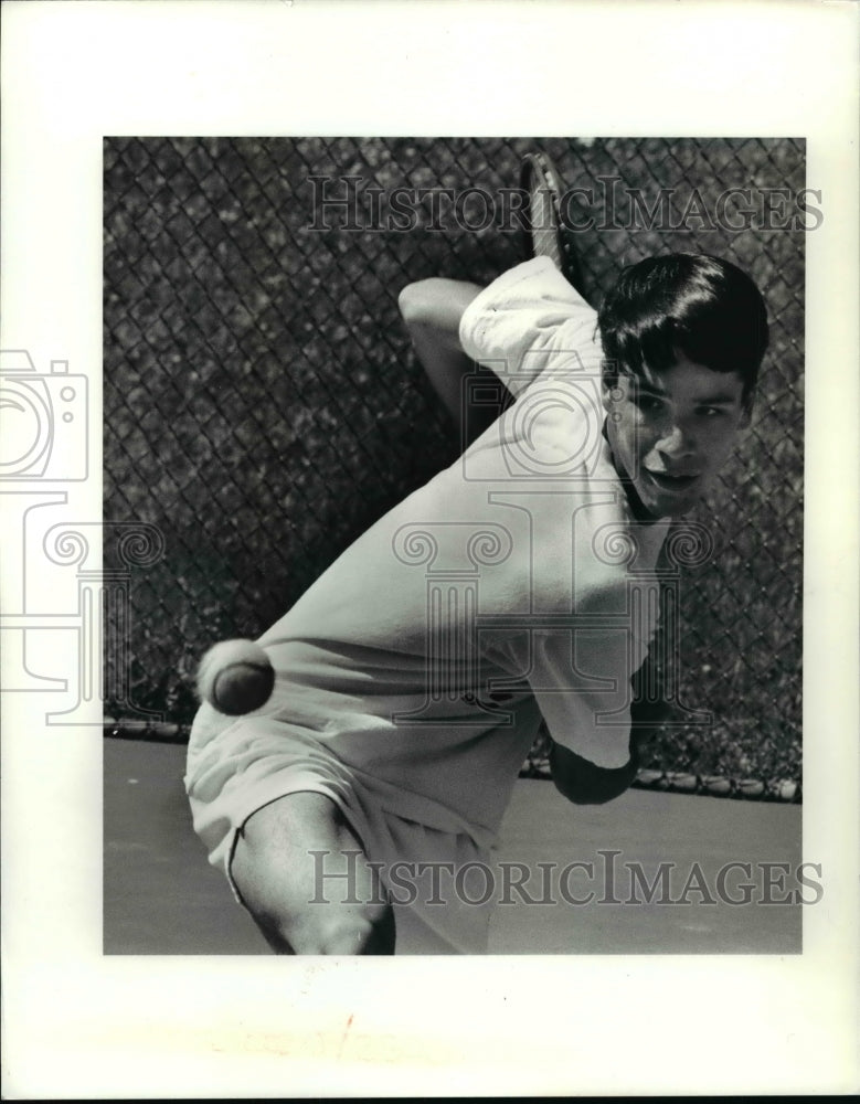 1990 Press Photo Andrew Rueb, Tennis Player from University School - cvb42743- Historic Images
