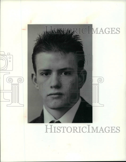 Press Photo Kevin Richner Painsville Riverside Wrestling - cvb42774- Historic Images