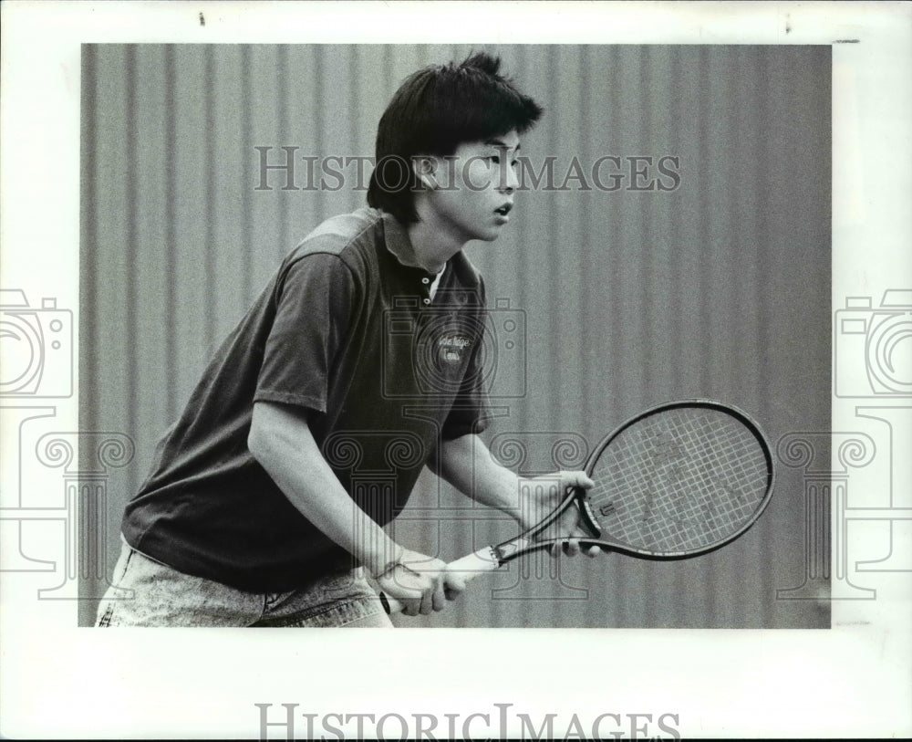 1989 Press Photo North Ridge Racquet Club. Mike Shin of Lake Ridge Academy- Historic Images