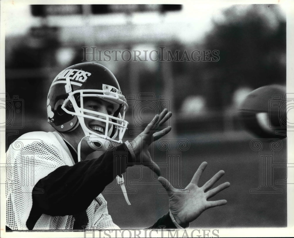 Press Photo Mount Union College/Alliance, Ohio wide receiver Ed Bubonics- Historic Images