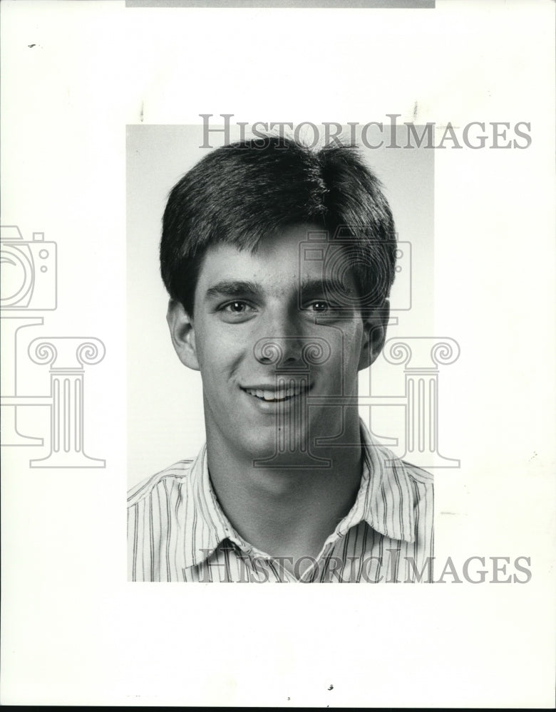 1990 Press Photo Mike Isroff, High School Tennis - cvb43342- Historic Images