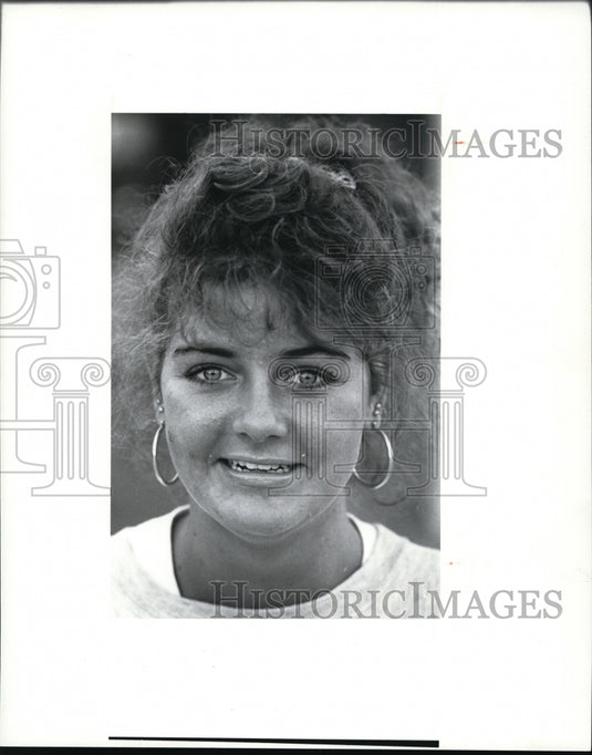 Press Photo Jeni Fuehrer Elyria High School Tennis - cvb43508- Historic Images