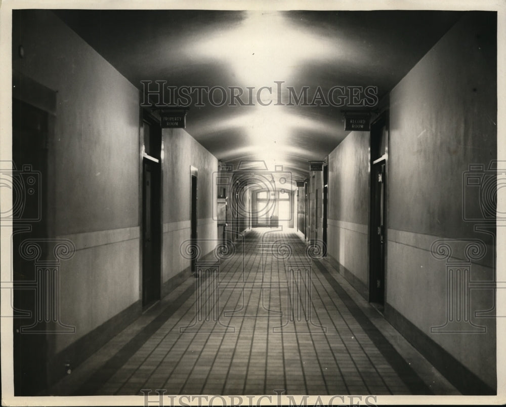 1927 Press Photo 1st floor corridor, New Sta. Central Police Station- Historic Images