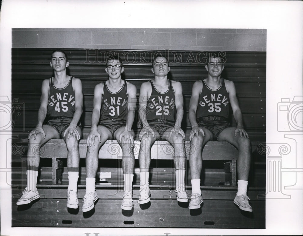 1963 Press Photo Geneva High Eagles Basketball- Historic Images