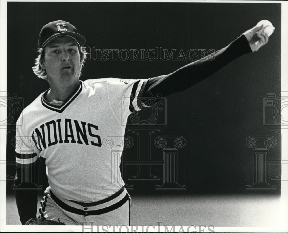 1984 Press Photo Indians pitcher Mike Jeffcoat - cvb44446- Historic Images