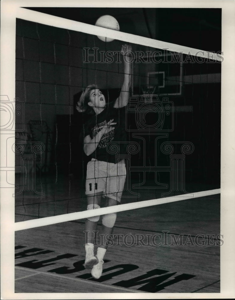 1990 Press Photo Cindy Neubauer, Strongsville Volleyball - cvb45127- Historic Images