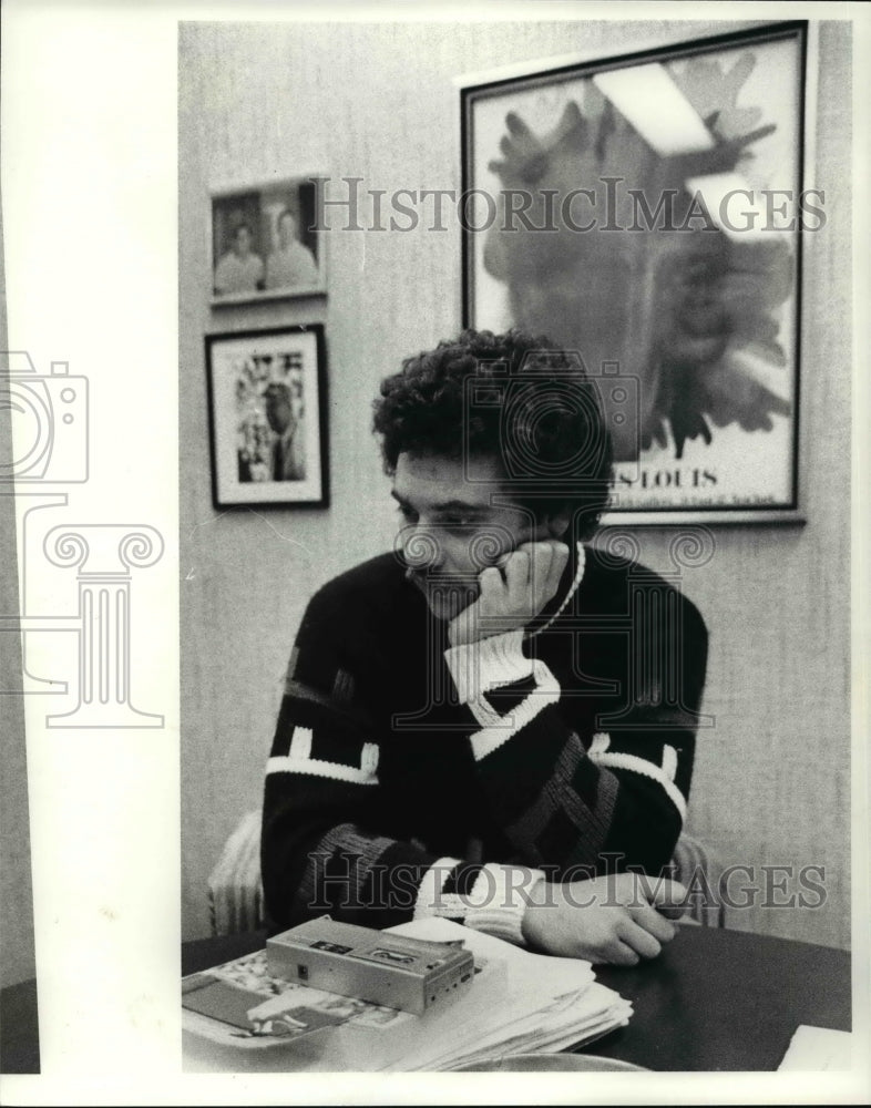 1981 Press Photo John Denny and his tape recorder - cvb45236- Historic Images