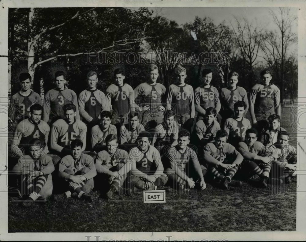 1938 Press Photo East High Football players - cvb46028- Historic Images