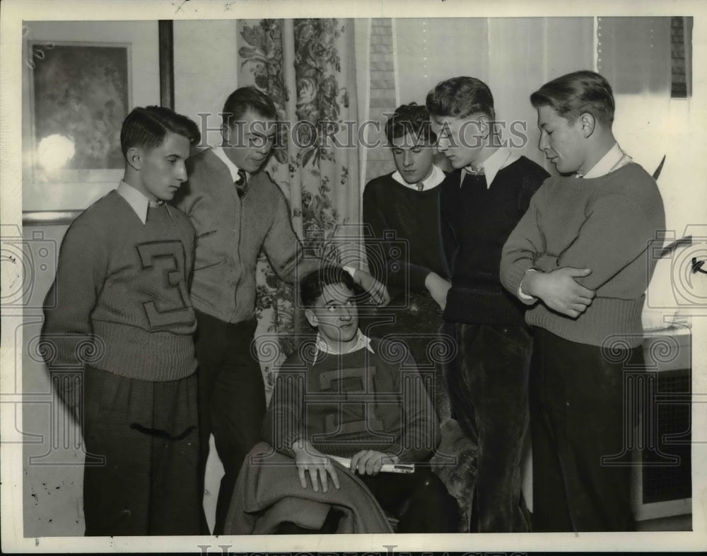 1935 Press Photo East High Football Players- Historic Images