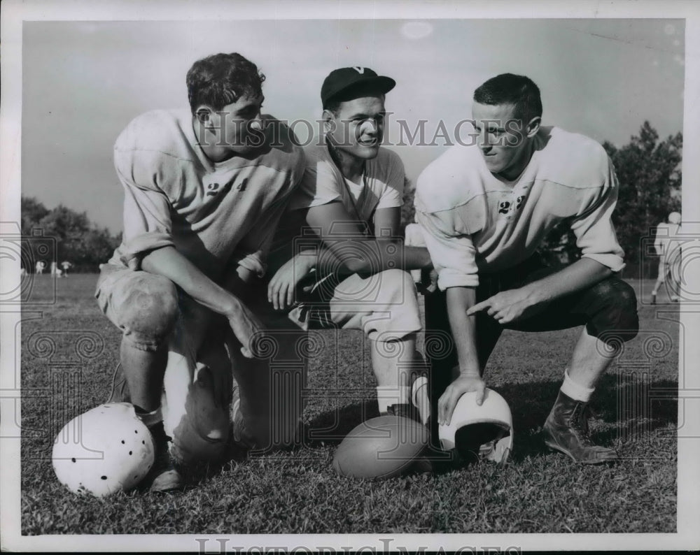 1951 Press Photo Pete Wneberger, HB, George McKinnon &amp; Bill Joseph- Historic Images