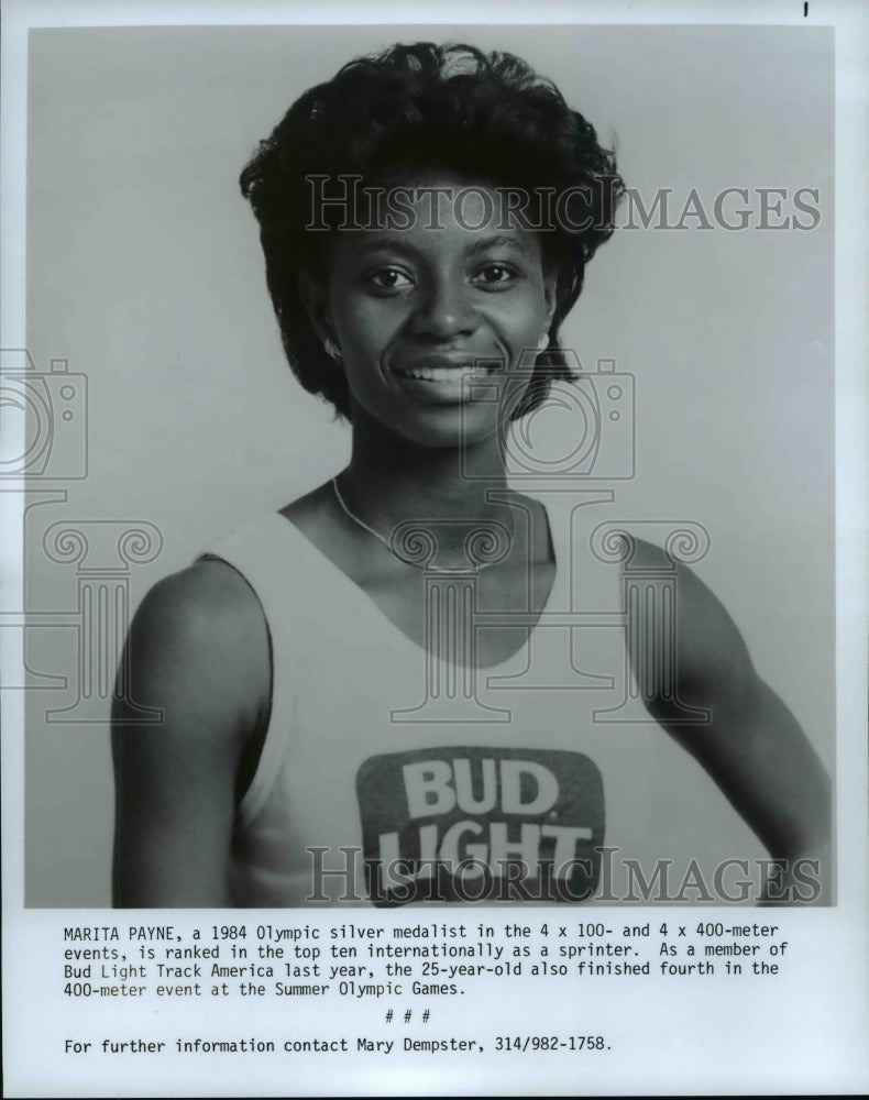 Press Photo Marita Payne, a 1984 Olympic silver medalist-sprinter - cvb46420