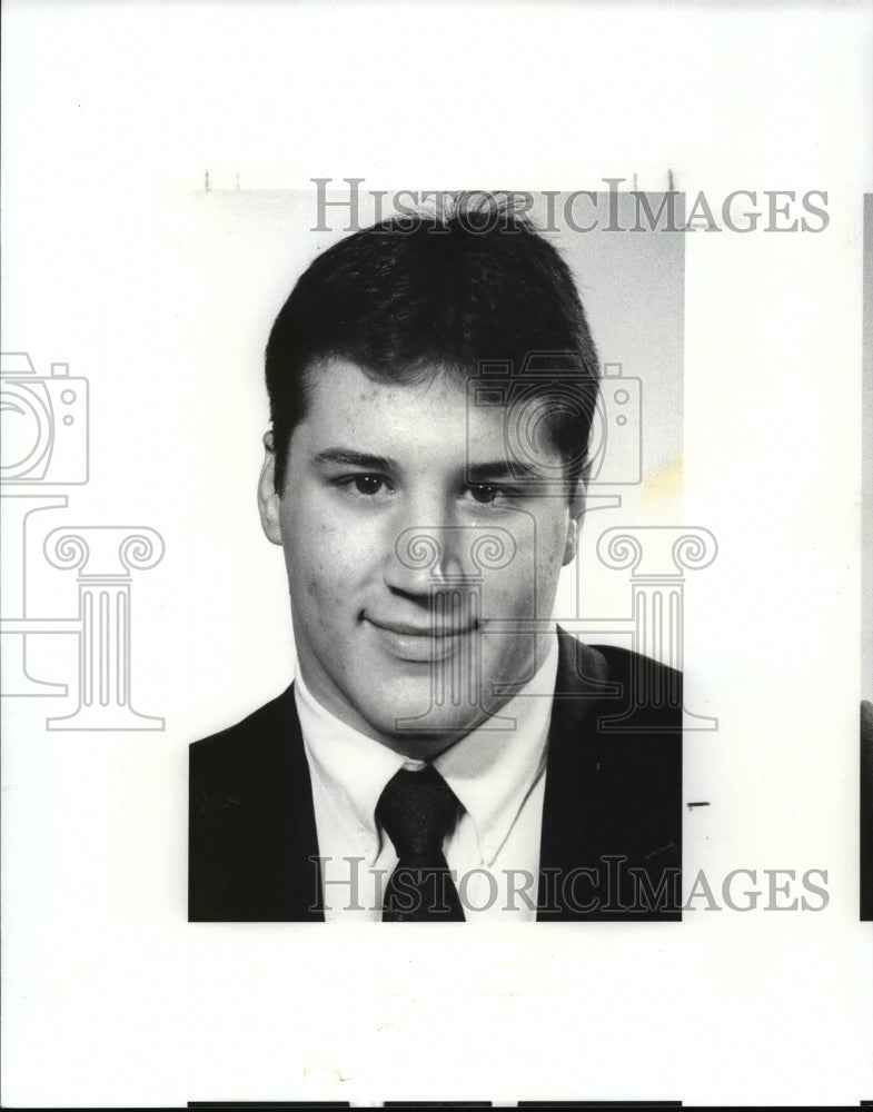 1987 Press Photo Rich Frimel-North Olmsted High School football player- Historic Images