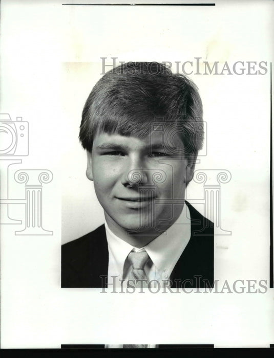 1988 Press Photo Player of the week, Scott Meese, Rocky River, Baseball- Historic Images
