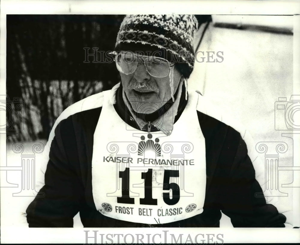 1988 Press Photo Ice on the glasses and the cap of Dave Griffith 59yrs.- Historic Images