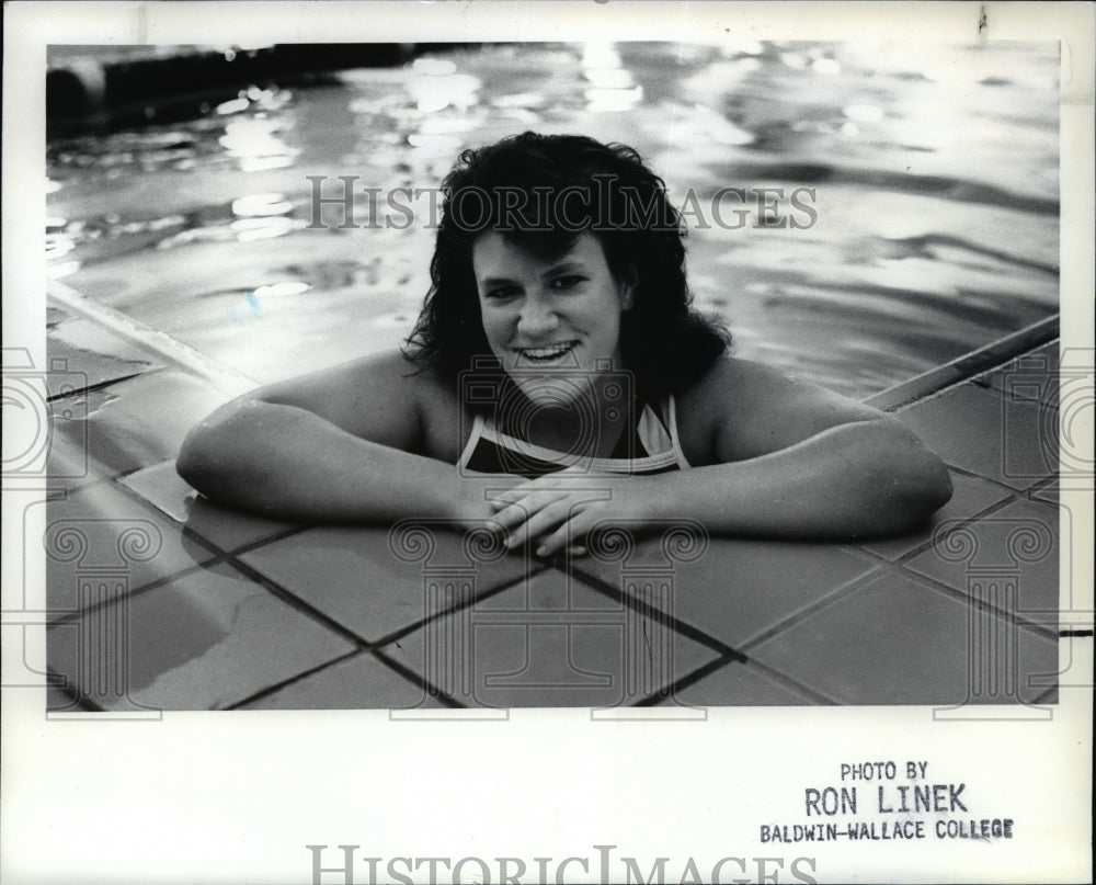 Press Photo Amy Forster-Baldwin Wallace swimmer - cvb47874- Historic Images