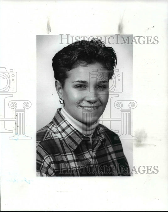 1989 Press Photo Gina Grzybowski-Brunswick softball and basketball player- Historic Images