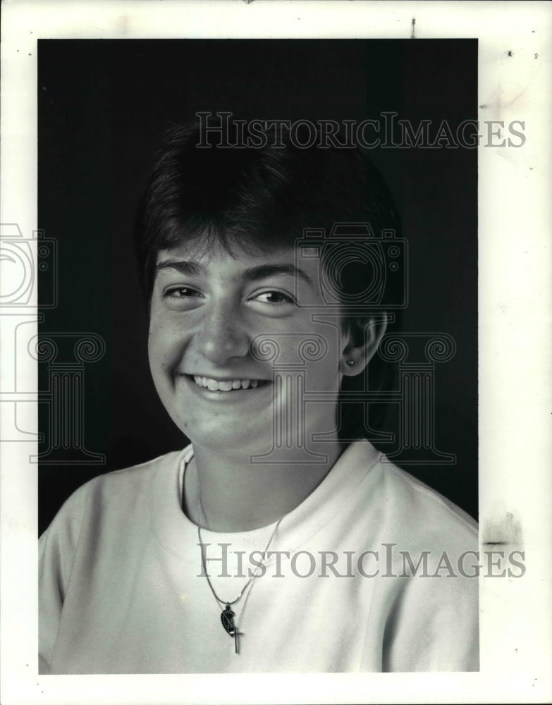 Press Photo Karen Winslow-Bay Softball - cvb48204- Historic Images