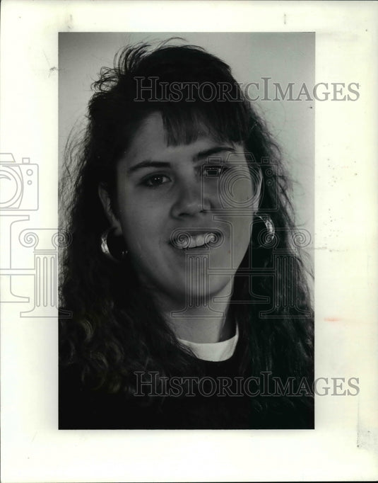 1990 Press Photo Alexis Danculic-Willoughby South softball player - cvb48206- Historic Images
