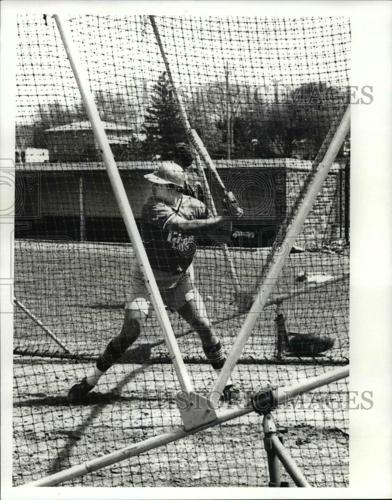 1980 Press Photo CCC Baseball player-Jeff Lapka - cvb48747- Historic Images