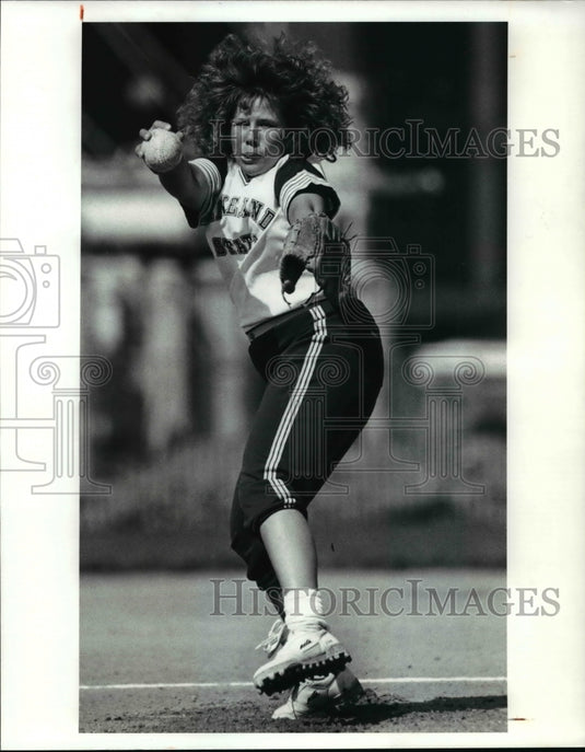 1990 Press Photo CSU Softball player Pam Walton - cvb48792- Historic Images