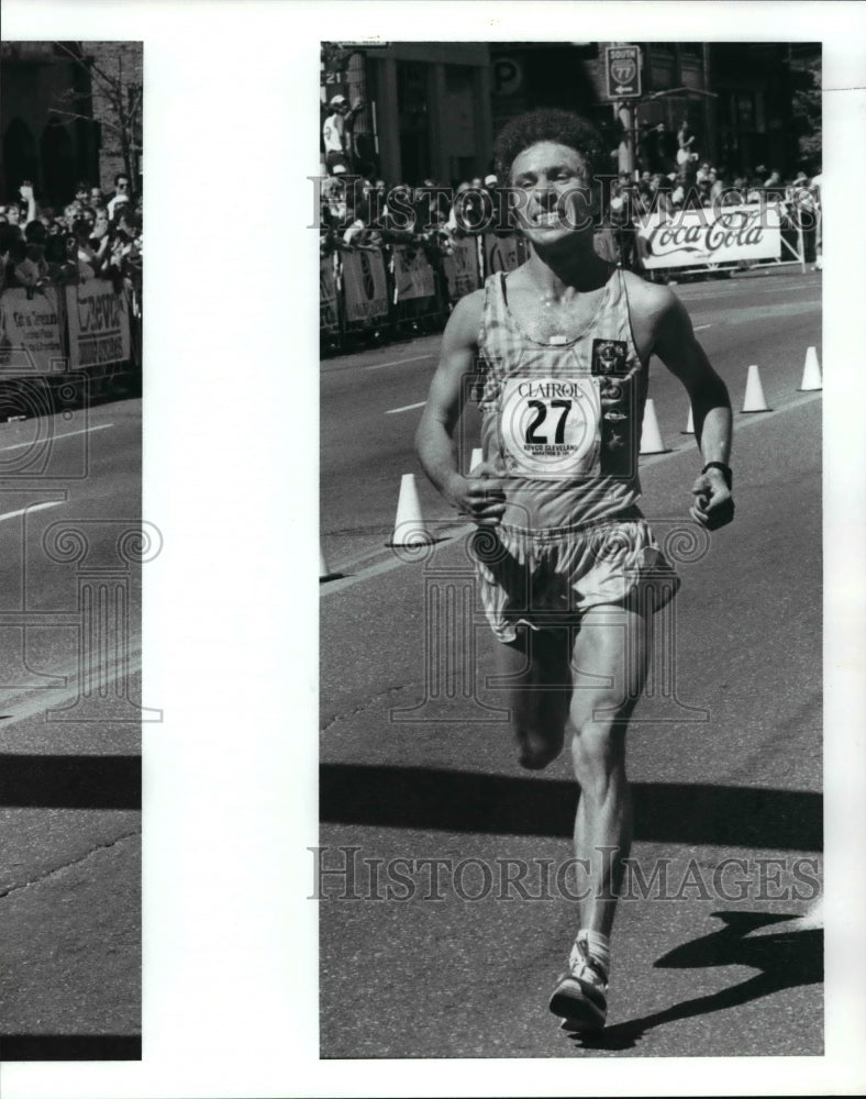 1989 Press Photo Vladimir Kotov from Russia, finished 2nd in the marathon- Historic Images