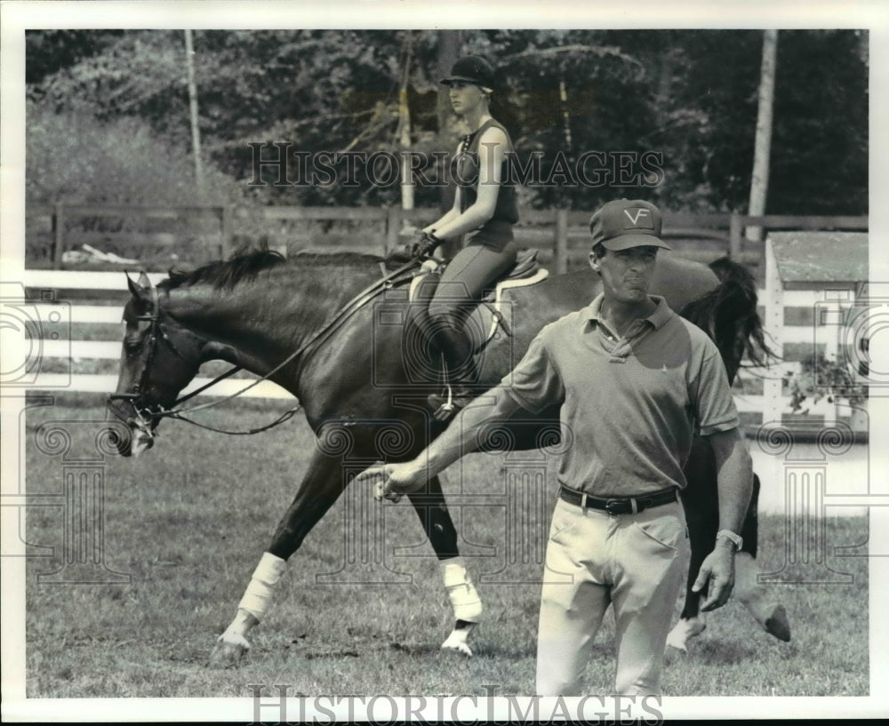 1987 Press Photo Mike Matz-Prescott Classic Horse Show - cvb49650- Historic Images