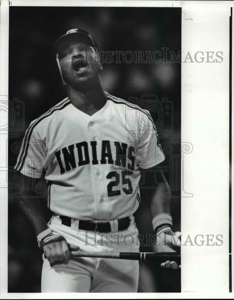 1989 Press Photo Dave Clark Reacts to Second Strike Called on Him - cvb50182- Historic Images