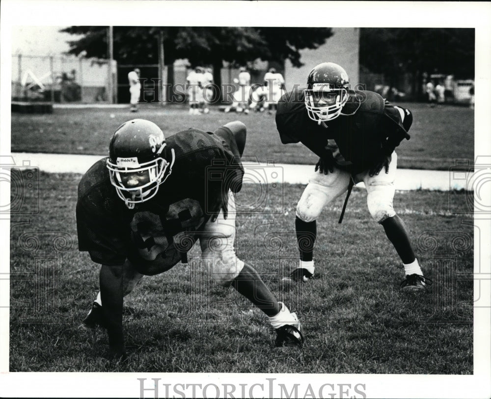 1979 Press Photo Euclid High School football running backs-Jernigan, Pearson- Historic Images