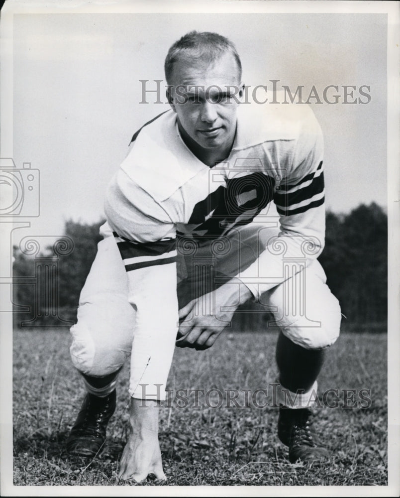 1957 Press Photo Don Fovel, Tackle, 19, 195, 6&#39;2, Fresh John Carroll U.- Historic Images