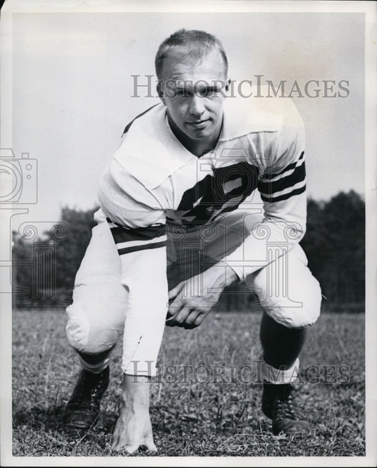1957 Press Photo Don Fovel, Tackle, 19, 195, 6'2, Fresh John Carroll U.- Historic Images
