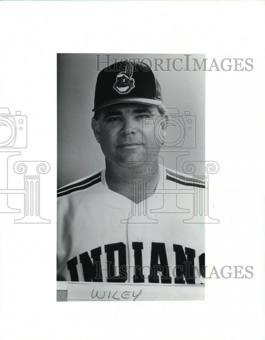 Press Photo Indians baseball player Wiley. - cvb51309- Historic Images