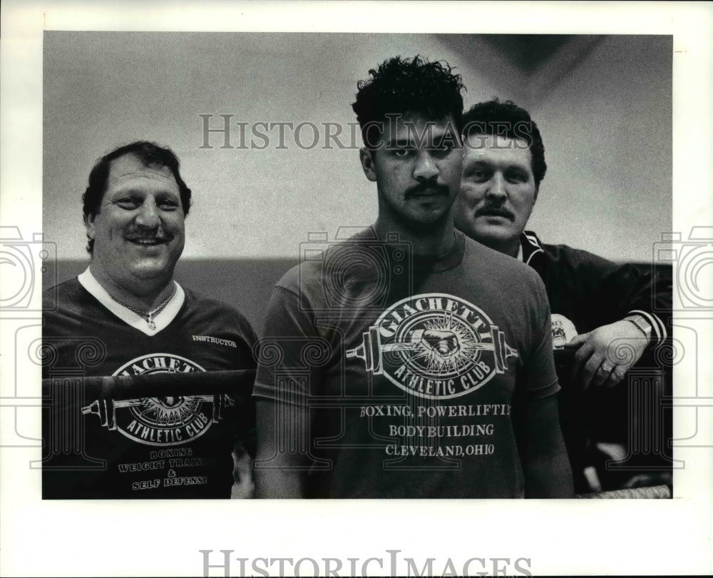 1990 Press Photo Bob Giachetti, Herman Santiago and Mike Galassi - cvb51854- Historic Images