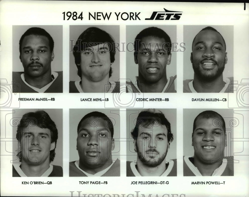 1984 Press Photo New York Jets team members - cvb51926- Historic Images