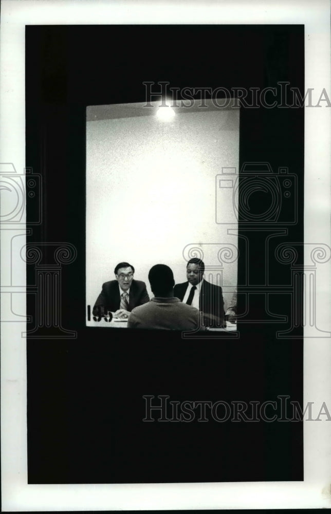 1982 Press Photo Conference with Boxing Commission at Public Hall  - cvb52123- Historic Images