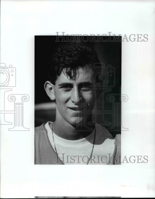 1990 Press Photo Nick Stavrou, Soccer Player, Cleveland State - cvb52267- Historic Images