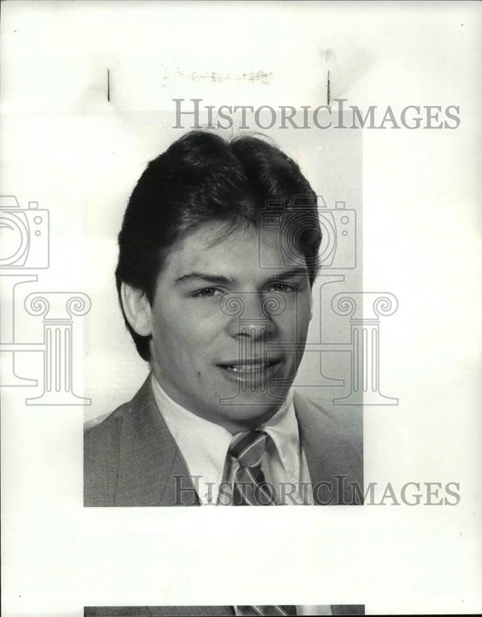 1986 Press Photo PD player of the week. Mike Carpenter, St. Edward, Wrestling- Historic Images