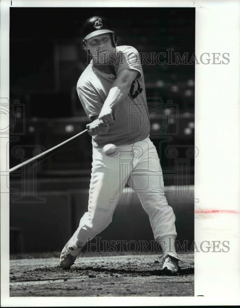 1989 Press Photo Bob Kravitz in the batting cage - cvb52825- Historic Images