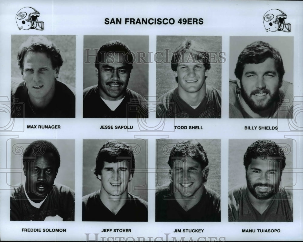 Press Photo San Francisco 49ers Players - cvb53006- Historic Images