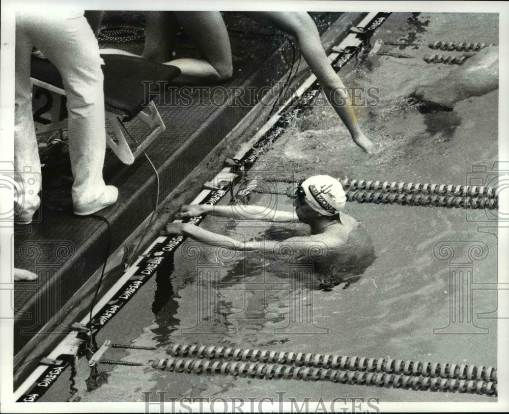 1981 Press Photo NCAA Swim Championships at CSU- Dennis G. Baker - cvb53073- Historic Images